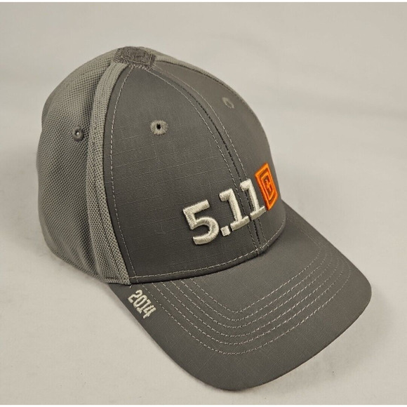 5.11 Tactical Hat Scope Orange Series 2014 Spell Out Adjustable Strapback Gray - Picture 1 of 14
